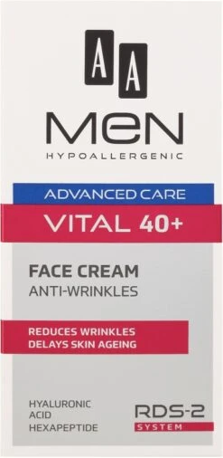 AA Cosmetics Men Vital 40+ -Produits De Soins aa cosmetics men vital 40 creme anti rides anti age 1