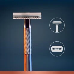 King C. Gillette Double Edge Safety Razor -Produits De Soins king c gillette double edge safety razor rasoir lames de rasoir 5 pieces 4