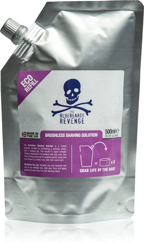 The Bluebeards Revenge Brushless Shaving Solution Refill Pouch 1 The Bluebeards Revenge Brushless Shaving Solution Refill Pouch