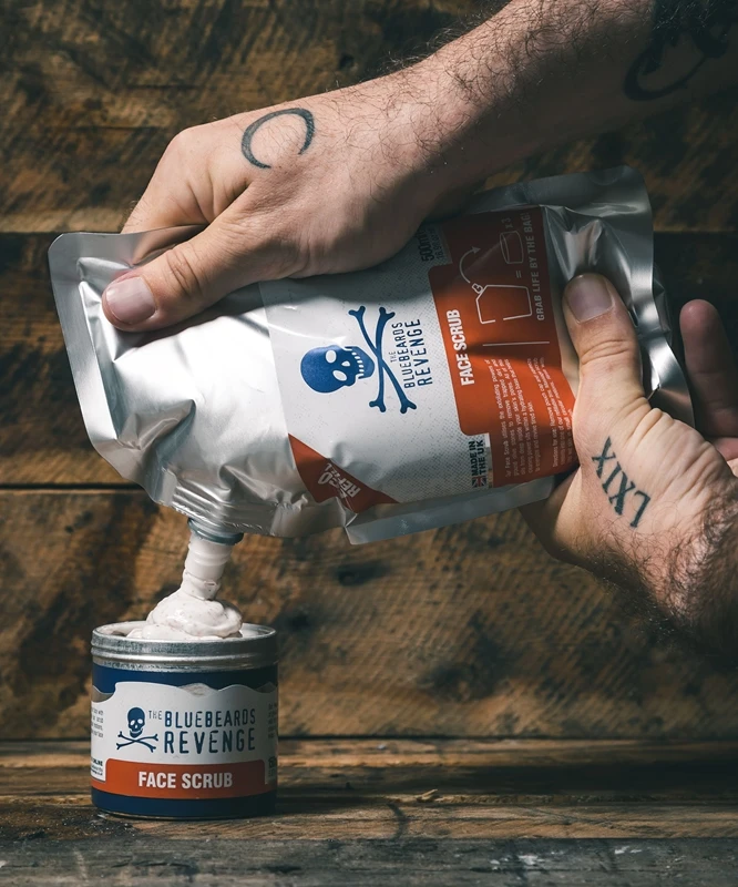 The Bluebeards Revenge Face Scrub Refill Pouch 2 The Bluebeards Revenge Face Scrub Refill Pouch – Image 2